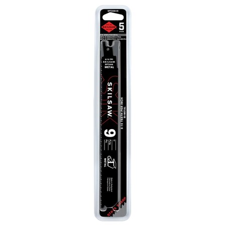 Skil 9 in. Bi-Metal Reciprocating Saw Blade 8/10 TPI 5PK SPT2008-05